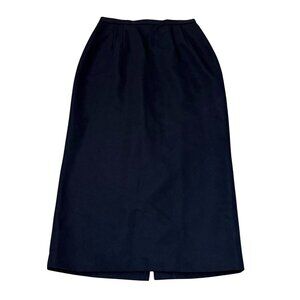 Michele Navy Blue Pencil Skirt Long Midi Size 10 VTG Casual Career Chic Fashion